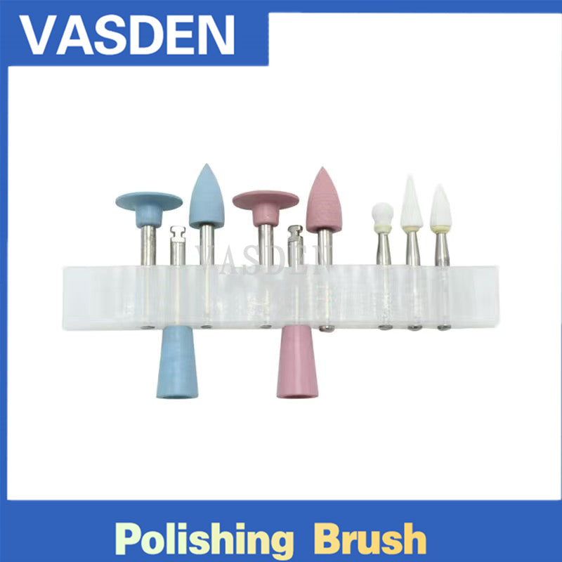 12pcs/Kit Dental Polishing Stone Diamond Burs Hidden Resin Polish Base Silicone Polisher HP for Low Speed Handpiece