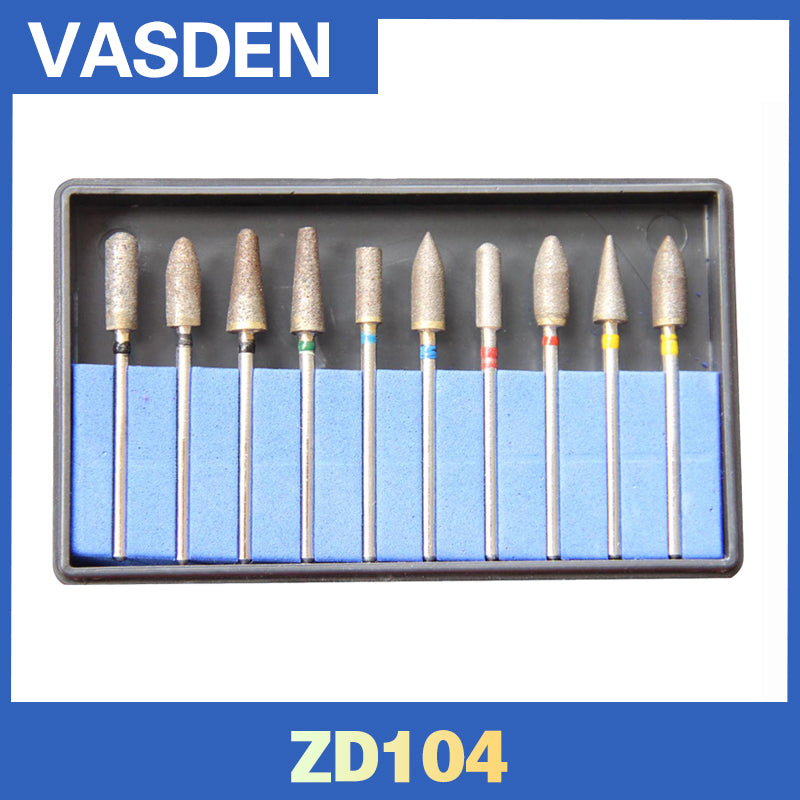 ZD104 Hot Fully-Sintered diamond KITs 10pcs/1set Emery grinding head