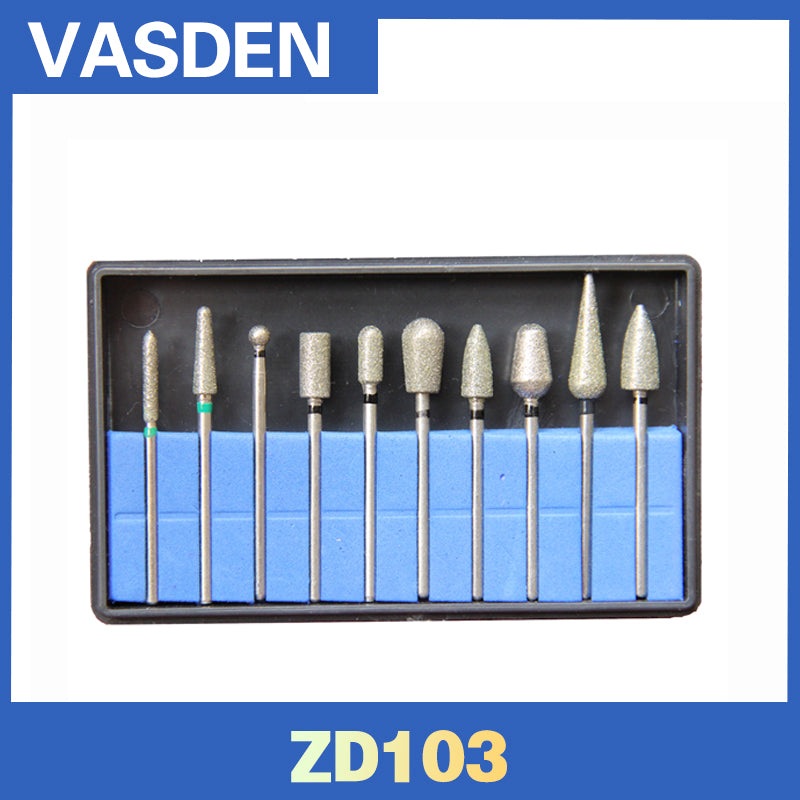 ZD103 Diamond Grinding Head Fast Grinding 10pcs/1set Emery Grinding Head For dental technicians