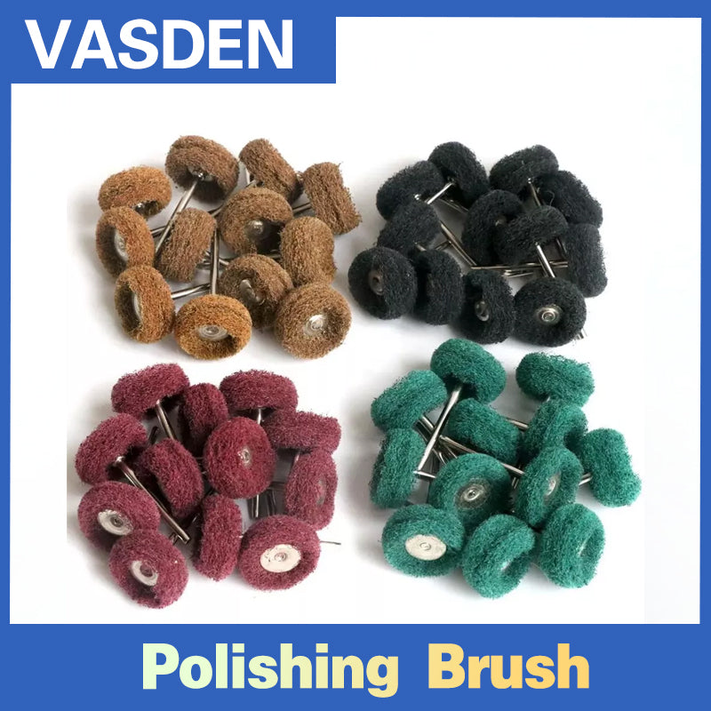 10Pcs Dental Polishing Brush Polisher Brushes Scouring Cloth Fiber Grinding head glue wheel Dental Laboratory